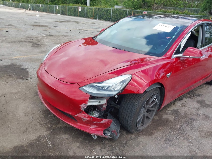 2018 Tesla Model 3 VIN 5YJ3E1EA8JF016777 IAAI salvage auction — LEFT FRONT, Salvage Title, sold $4,100 on 2026-07-23 (photo 6)