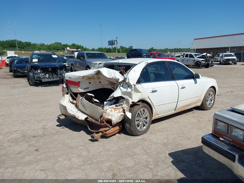 2008 Hyundai Sonata VIN 5NPET46F28H318748 IAAI salvage auction — REAR END, Junk (Oklahoma), sold $25 on 2026-07-08 (photo 4)