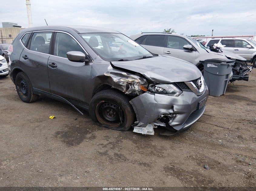 2016 Nissan Rogue VIN KNMAT2MV4GP732713 IAAI salvage auction — FRONT END, Salvage (New Jersey), sold $900 on 2026-07-06 (photo 1)