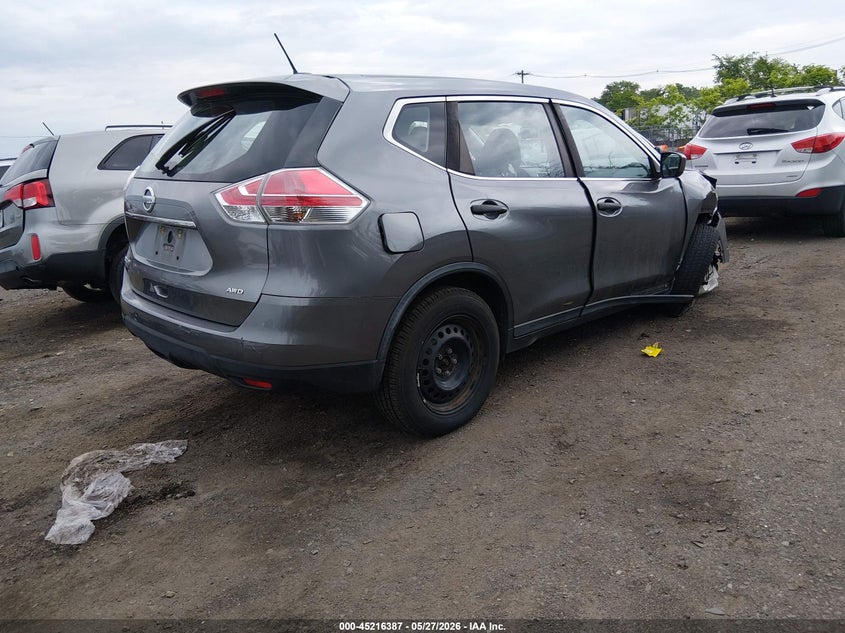 2016 Nissan Rogue VIN KNMAT2MV4GP732713 IAAI salvage auction — FRONT END, Salvage (New Jersey), sold $900 on 2026-07-06 (photo 4)