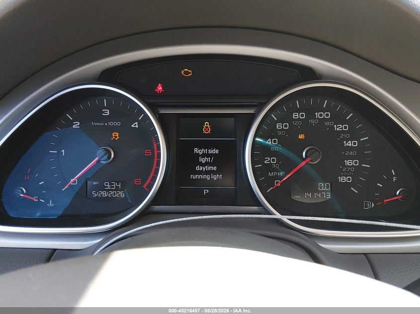 2014 Audi Q7 VIN WA1LMAFE2ED008265 IAAI salvage auction — RIGHT SIDE, Salvage (Texas), sold $525 on 2026-07-28 (photo 7)