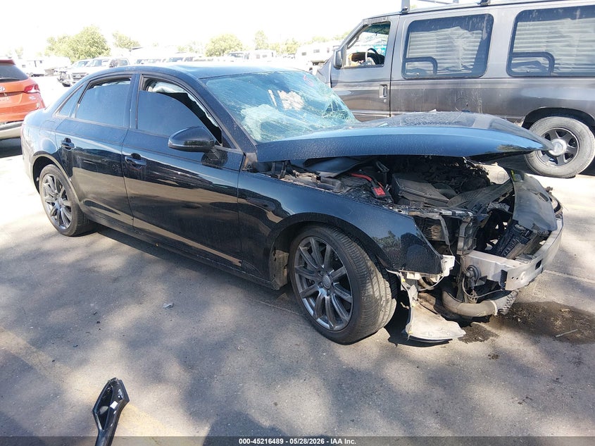 2017 Audi A4 VIN WAUGNAF48HN059079 IAAI salvage auction — LEFT FRONT, Salvage Title, sold $350 on 2026-07-09 (photo 1)