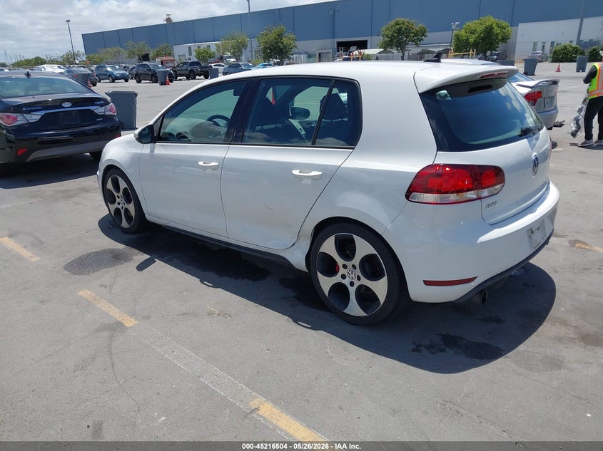 2013 Volkswagen Gti VIN WVWHD7AJ7DW122347 IAAI salvage auction — LEFT REAR, Salvage Title, sold $2,550 on 2026-07-06 (photo 3)