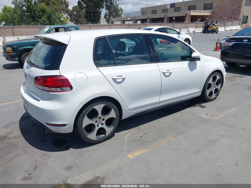 2013 Volkswagen Gti VIN WVWHD7AJ7DW122347 IAAI salvage auction — LEFT REAR, Salvage Title, sold $2,550 on 2026-07-06 (photo 4)
