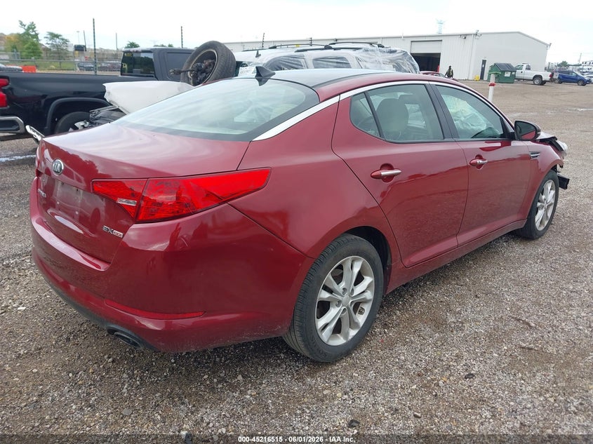 2013 Kia Optima VIN 5XXGN4A78DG142510 IAAI salvage auction — FRONT END, Salvage Title, sold $375 on 2026-07-15 (photo 4)