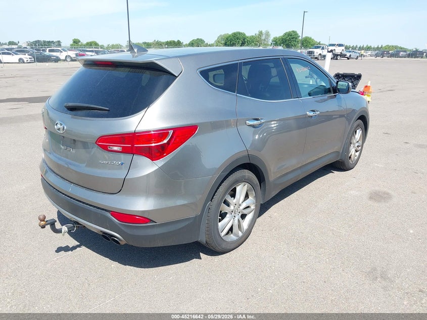 2013 Hyundai Santa fe VIN 5XYZW3LA2DG067002 IAAI salvage auction — REAR END, Prior Salvage (Minnesota), sold $1,500 on 2026-07-27 (photo 4)