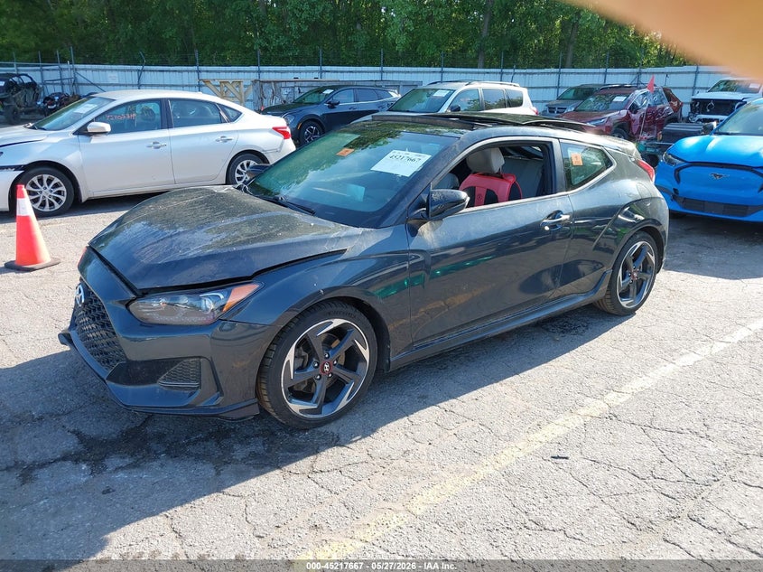 2019 Hyundai Veloster VIN KMHTH6AB5KU005825 IAAI salvage auction — BIO HAZARD, Salvage (Michigan), sold $575 on 2026-07-27 (photo 2)