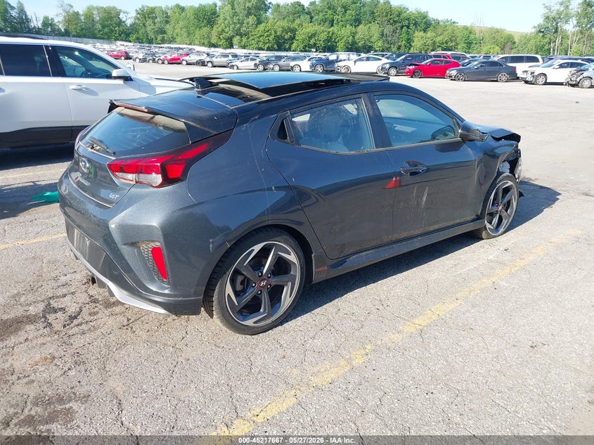 2019 Hyundai Veloster VIN KMHTH6AB5KU005825 IAAI salvage auction — BIO HAZARD, Salvage (Michigan), sold $575 on 2026-07-27 (photo 4)