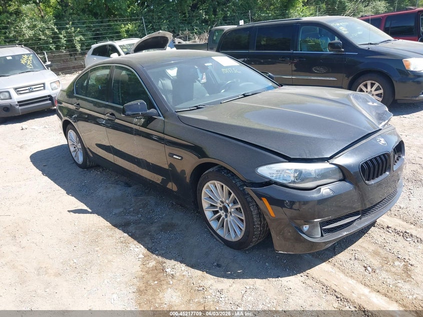 2013 BMW 5 series VIN WBAFU7C58DDU77186 IAAI salvage auction — FRONT END, Clear (Indiana), sold $1,050 on 2026-07-22 (photo 1)