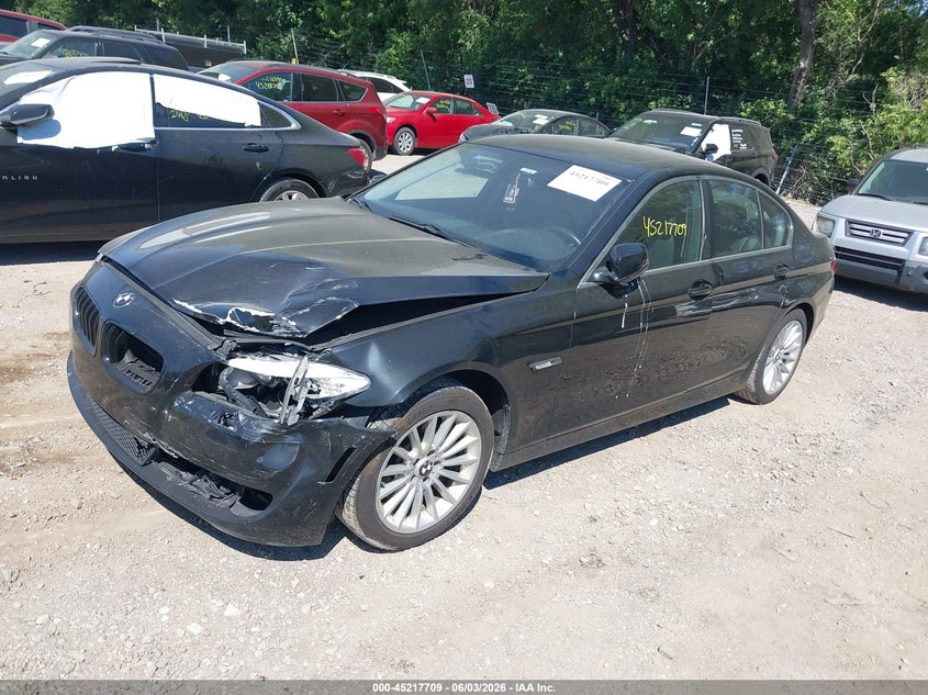 2013 BMW 5 series VIN WBAFU7C58DDU77186 IAAI salvage auction — FRONT END, Clear (Indiana), sold $1,050 on 2026-07-22 (photo 2)