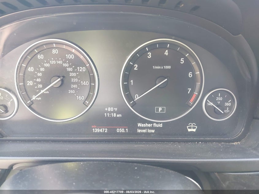 2013 BMW 5 series VIN WBAFU7C58DDU77186 IAAI salvage auction — FRONT END, Clear (Indiana), sold $1,050 on 2026-07-22 (photo 7)