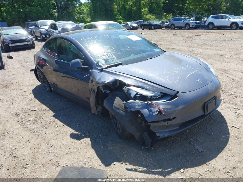 2021 Tesla Model 3 VIN 5YJ3E1EB5MF979195 IAAI salvage auction — RIGHT SIDE, Mv-907A (New York), sold $3,350 on 2026-07-11 (photo 1)