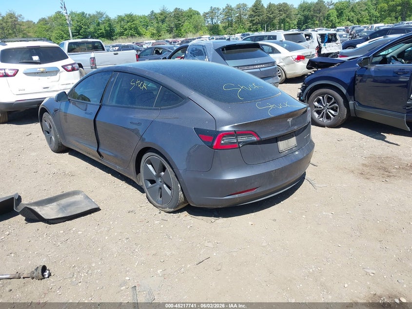 2021 Tesla Model 3 VIN 5YJ3E1EB5MF979195 IAAI salvage auction — RIGHT SIDE, Mv-907A (New York), sold $3,350 on 2026-07-11 (photo 3)