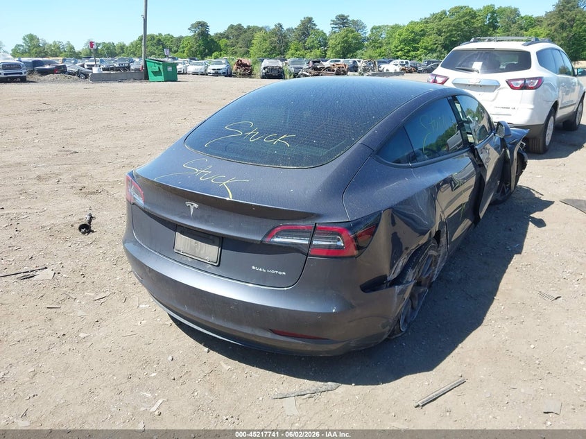 2021 Tesla Model 3 VIN 5YJ3E1EB5MF979195 IAAI salvage auction — RIGHT SIDE, Mv-907A (New York), sold $3,350 on 2026-07-11 (photo 4)
