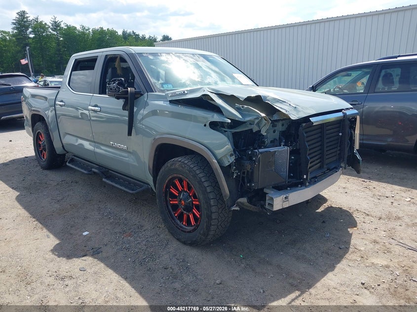 2025 Toyota Tundra VIN 5TFJC5DBXSX093964 IAAI salvage auction — FRONT END, Salvage Title, sold $17,600 on 2026-07-27 (photo 1)