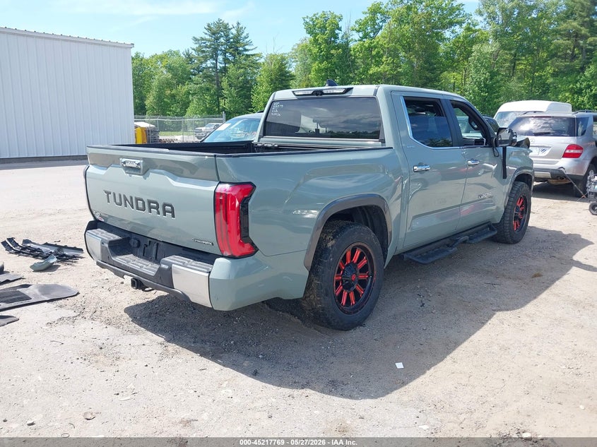 2025 Toyota Tundra VIN 5TFJC5DBXSX093964 IAAI salvage auction — FRONT END, Salvage Title, sold $17,600 on 2026-07-27 (photo 4)