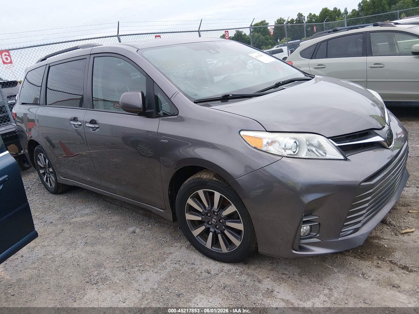 2020 Toyota Sienna VIN 5TDDZ3DCXLS239764 IAAI salvage auction — WATER/FLOOD, Original (Kentucky), sold $4,650 on 2026-07-27 (photo 1)