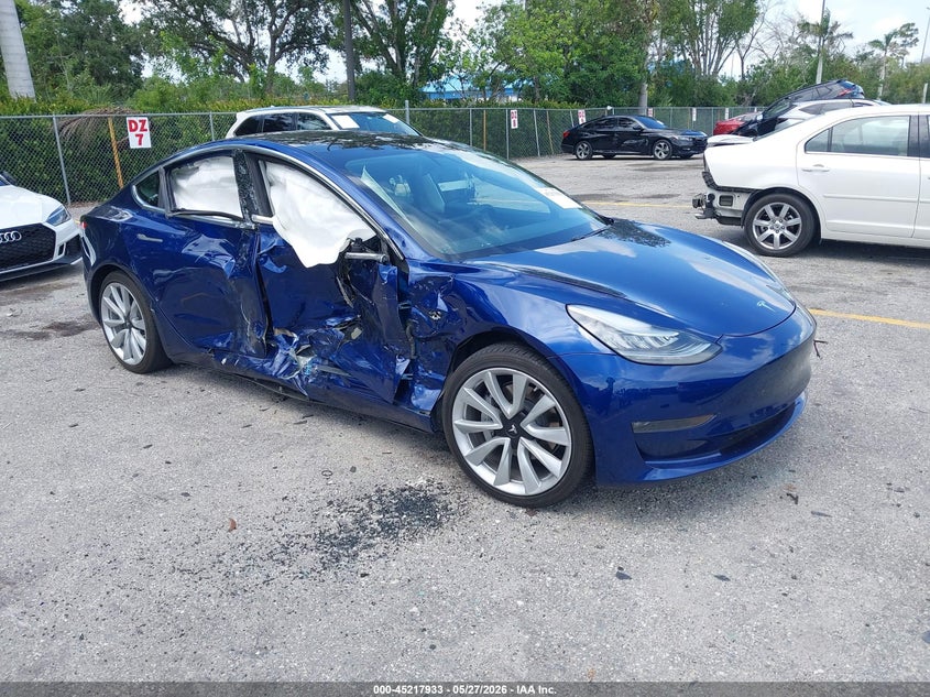 2020 Tesla Model 3 VIN 5YJ3E1EBXLF648028 IAAI salvage auction — RIGHT SIDE, Salvage Title, sold $4,750 on 2026-07-06 (photo 1)