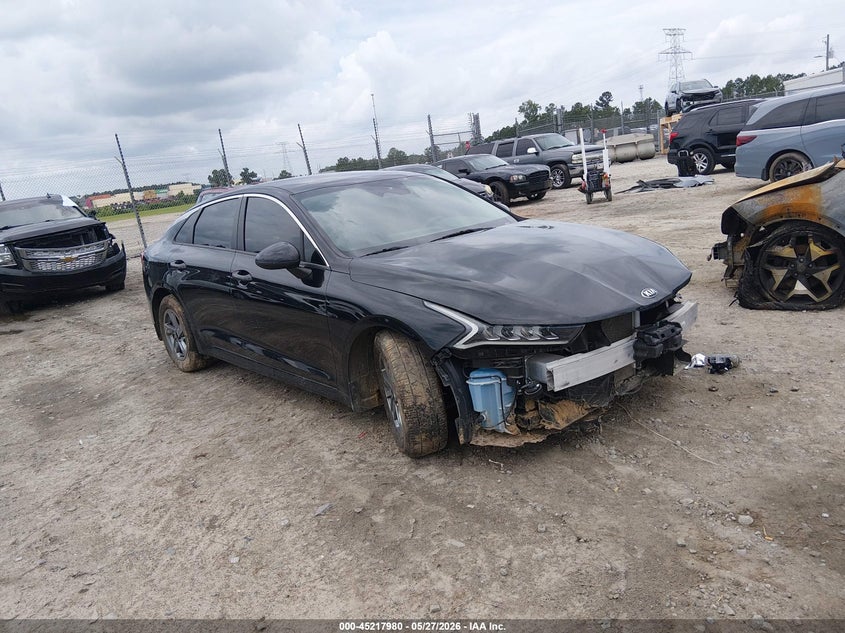 2021 Kia K5 VIN 5XXG14J27MG073809 IAAI salvage auction — LEFT FRONT, Salvage (Georgia), sold $3,650 on 2026-07-31 (photo 1)