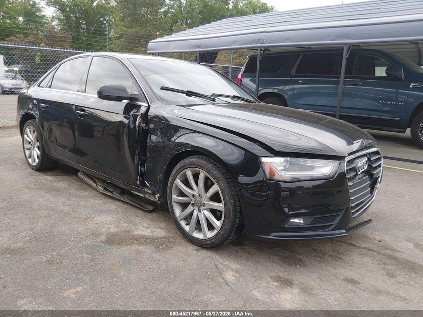 2013 Audi A4 VIN WAUFFAFLXDN006720 IAAI salvage auction — FRONT END, Salvage Title, sold $975 on 2026-07-09 (photo 1)