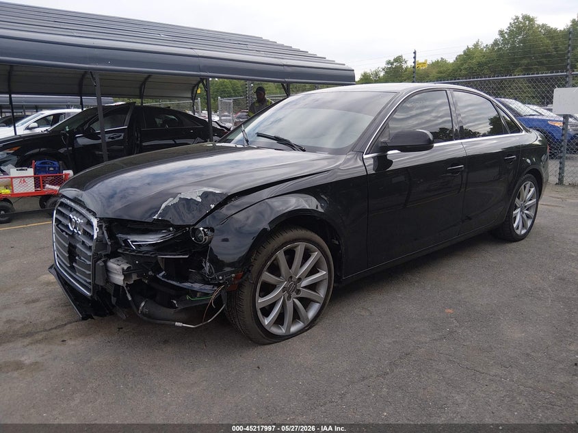 2013 Audi A4 VIN WAUFFAFLXDN006720 IAAI salvage auction — FRONT END, Salvage Title, sold $975 on 2026-07-09 (photo 2)