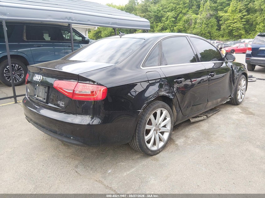 2013 Audi A4 VIN WAUFFAFLXDN006720 IAAI salvage auction — FRONT END, Salvage Title, sold $975 on 2026-07-09 (photo 4)