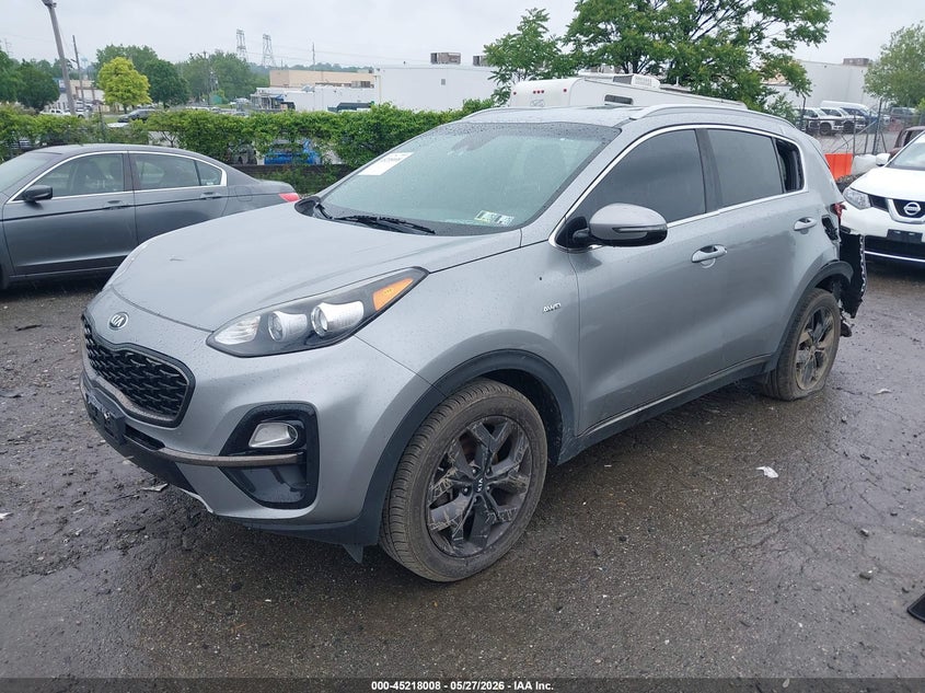 2020 Kia Sportage VIN KNDP6CAC3L7665350 IAAI salvage auction — REAR END, Salvage Title, sold $3,350 on 2026-07-24 (photo 2)