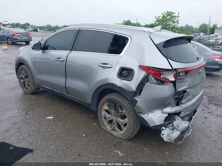 2020 Kia Sportage VIN KNDP6CAC3L7665350 IAAI salvage auction — REAR END, Salvage Title, sold $3,350 on 2026-07-24 (photo 3)
