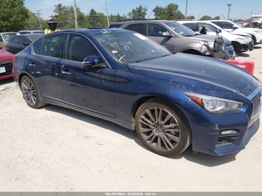 2016 Infiniti Q50 VIN JN1FV7AR7GM450610 IAAI salvage auction — ROOF, Salvage Title, sold $1,550 on 2026-07-24 (photo 1)