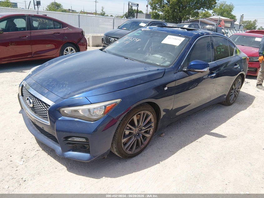 2016 Infiniti Q50 VIN JN1FV7AR7GM450610 IAAI salvage auction — ROOF, Salvage Title, sold $1,550 on 2026-07-24 (photo 2)