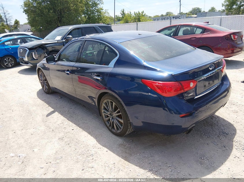 2016 Infiniti Q50 VIN JN1FV7AR7GM450610 IAAI salvage auction — ROOF, Salvage Title, sold $1,550 on 2026-07-24 (photo 3)