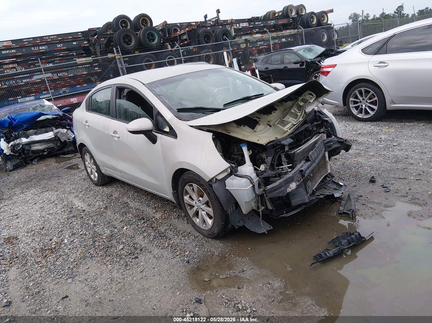 2013 Kia Rio VIN KNADN4A38D6283217 IAAI salvage auction — FRONT END, Salvage Title, sold $250 on 2026-07-17 (photo 1)
