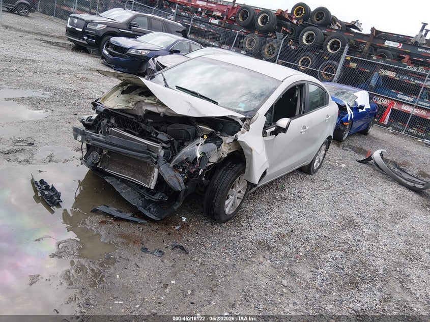 2013 Kia Rio VIN KNADN4A38D6283217 IAAI salvage auction — FRONT END, Salvage Title, sold $250 on 2026-07-17 (photo 2)