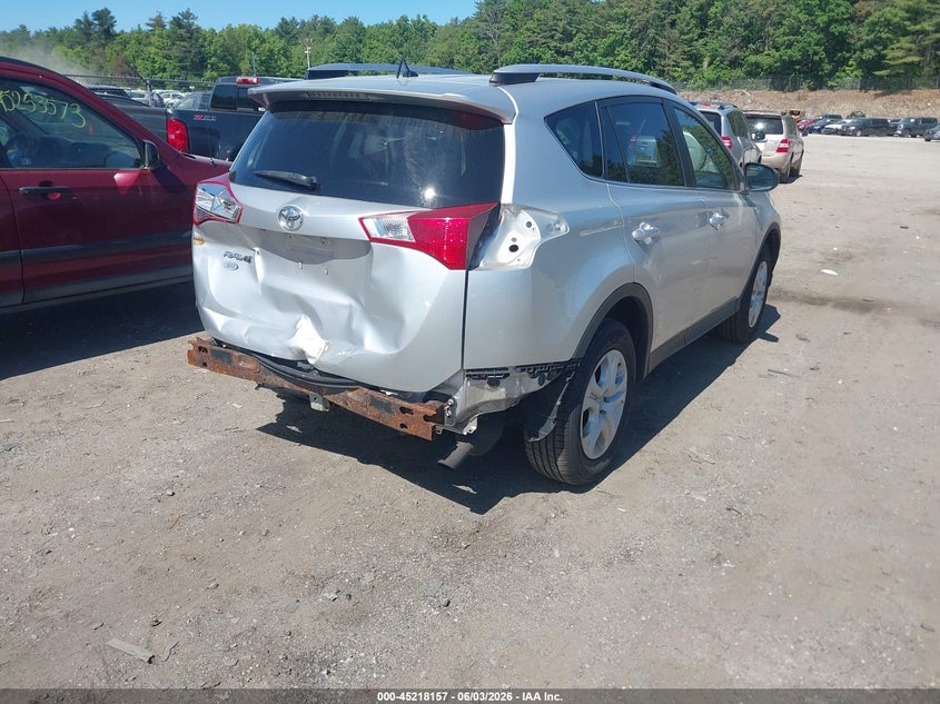 2013 Toyota Rav 4 VIN JTMBFREV5D5004733 IAAI salvage auction — REAR END, Salvage Title, sold $3,150 on 2026-08-01 (photo 4)