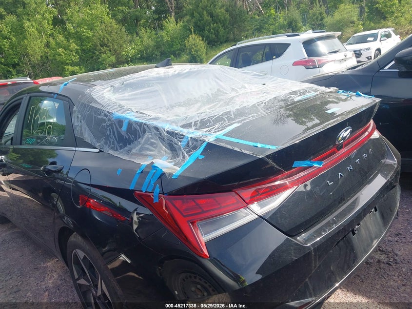 2022 Hyundai Elantra VIN KMHLN4AG5NU340306 IAAI salvage auction — HAIL, Salvage Title, sold $3,900 on 2026-07-22 (photo 3)