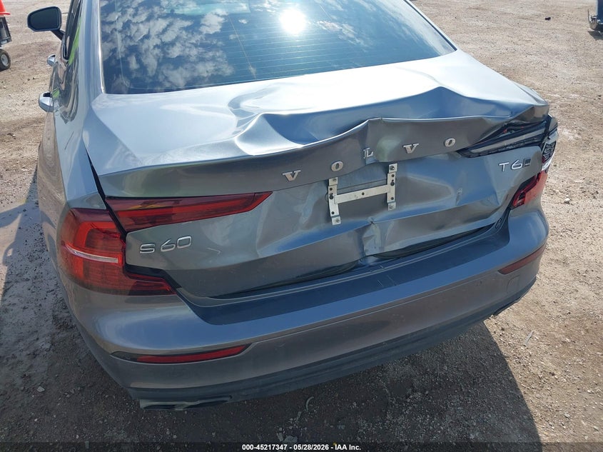 2020 Volvo S60 VIN 7JRA22TK5LG067990 IAAI salvage auction — REAR END, Wait Title, sold $6,300 on 2026-08-14 (photo 6)