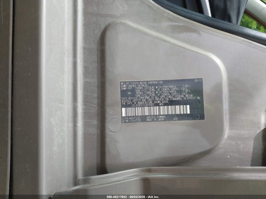 2012 Scion Xb VIN JTLZE4FE1CJ019307 IAAI salvage auction — NORMAL WEAR, Original (Maine), sold $525 on 2026-07-13 (photo 9)
