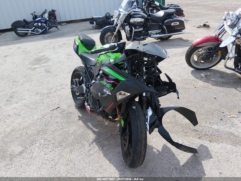 2022 Kawasaki Ex VIN JKAEXKG18NDAH8112 IAAI salvage auction — FRONT END, Salvage Title, sold $475 on 2026-07-07 (photo 1)