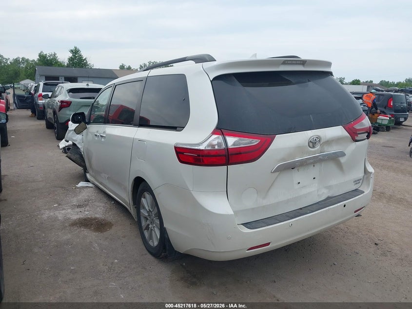 2017 Toyota Sienna VIN 5TDDZ3DCXHS184787 IAAI salvage auction — FRONT & REAR, Salvage (Ohio), sold $1,800 on 2026-07-28 (photo 3)