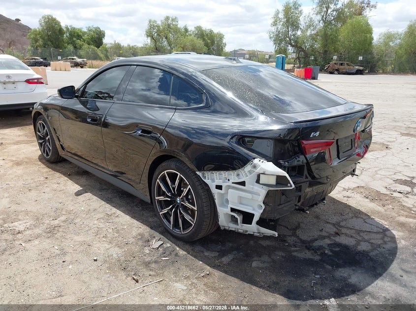 2025 BMW I4 VIN WBY43HD06SFU60439 IAAI salvage auction — REAR END, Salvage (California), sold $21,300 on 2026-08-24 (photo 3)