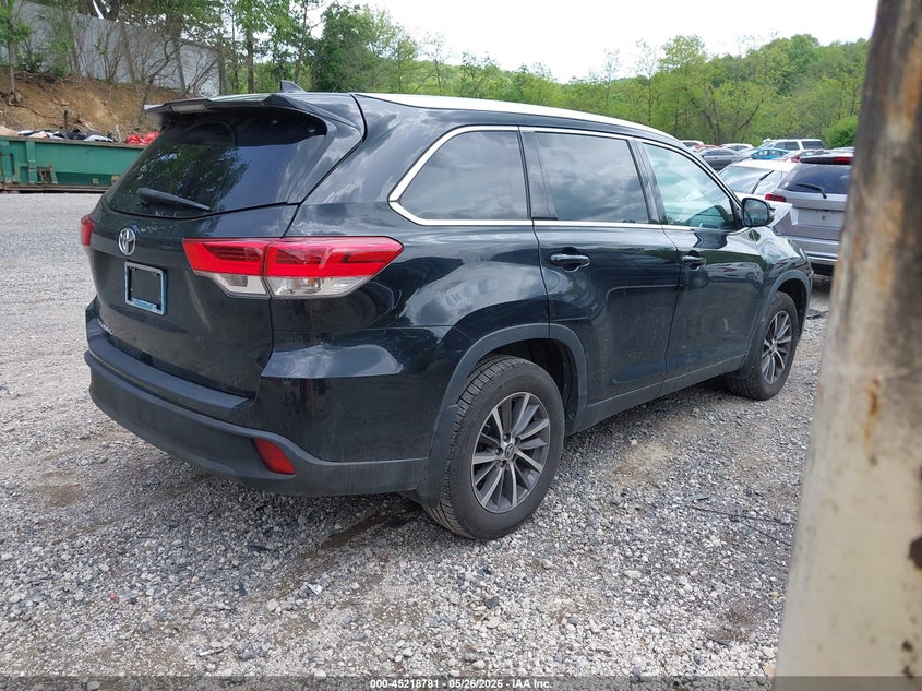 2019 Toyota Highlander VIN 5TDJZRFHXKS606174 IAAI salvage auction — FRONT END, Salvage Title, sold $6,500 on 2026-07-14 (photo 4)