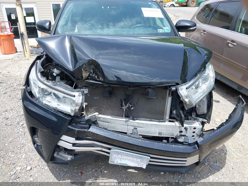 2019 Toyota Highlander VIN 5TDJZRFHXKS606174 IAAI salvage auction — FRONT END, Salvage Title, sold $6,500 on 2026-07-14 (photo 6)