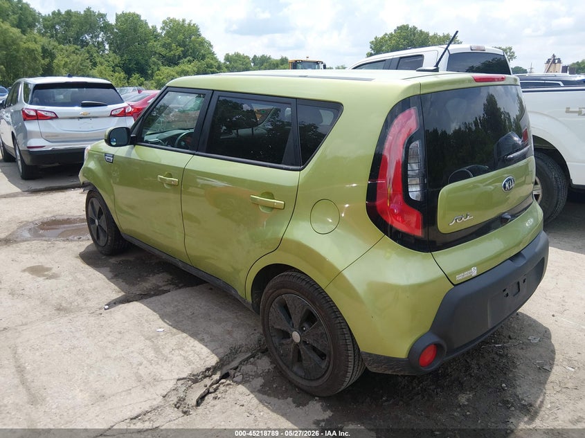 2015 Kia Soul VIN KNDJN2A21F7783007 IAAI salvage auction — FRONT END, Salvage Title, sold $875 on 2026-07-22 (photo 3)