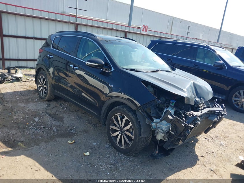 2018 Kia Sportage VIN KNDPNCAC1J7319734 IAAI salvage auction — FRONT END, Salvage Title, sold $3,100 on 2026-07-30 (photo 1)