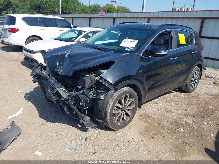 2018 Kia Sportage VIN KNDPNCAC1J7319734 IAAI salvage auction — FRONT END, Salvage Title, sold $3,100 on 2026-07-30 (photo 2)