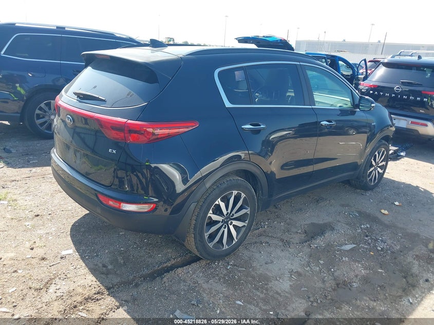 2018 Kia Sportage VIN KNDPNCAC1J7319734 IAAI salvage auction — FRONT END, Salvage Title, sold $3,100 on 2026-07-30 (photo 4)