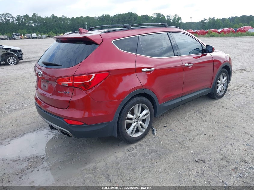 2013 Hyundai Santa fe VIN 5XYZU3LA6DG099201 IAAI salvage auction — NORMAL WEAR, Clear-Dealer Only (North Carolina), sold $1,750 on 2026-07-14 (photo 4)