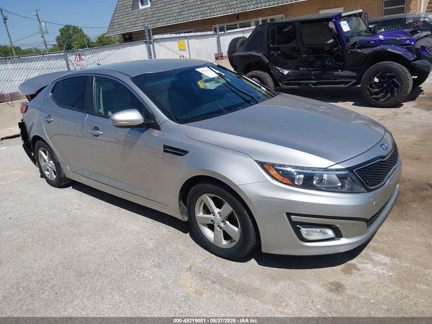 2015 Kia Optima VIN KNAGM4A75F5535548 IAAI salvage auction — REAR END, Salvage (Illinois), sold $375 on 2026-07-14 (photo 1)