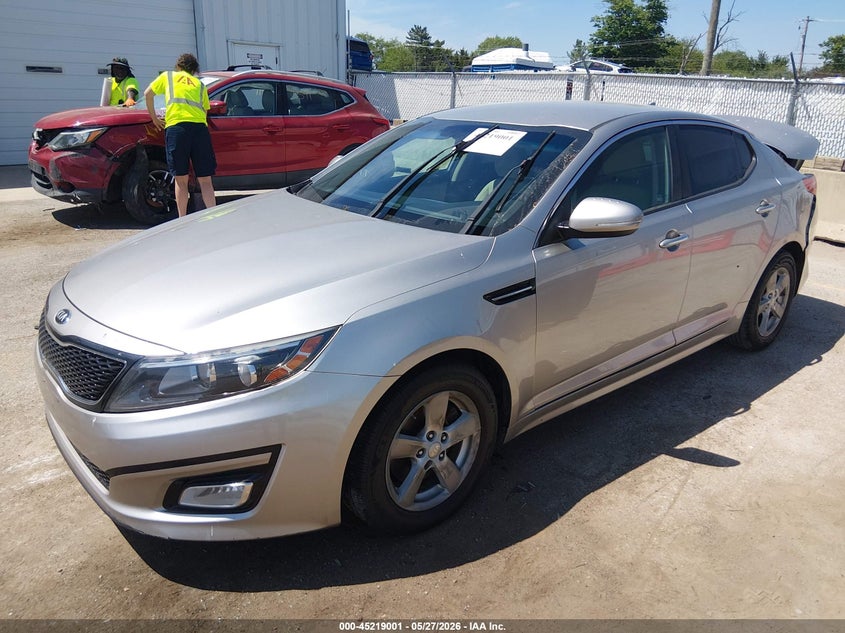 2015 Kia Optima VIN KNAGM4A75F5535548 IAAI salvage auction — REAR END, Salvage (Illinois), sold $375 on 2026-07-14 (photo 2)