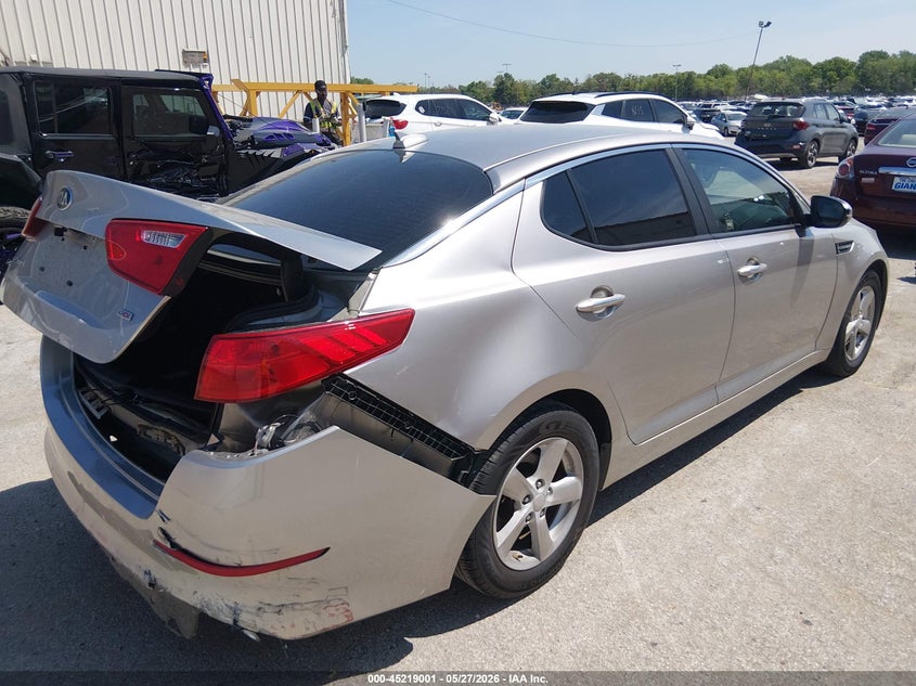 2015 Kia Optima VIN KNAGM4A75F5535548 IAAI salvage auction — REAR END, Salvage (Illinois), sold $375 on 2026-07-14 (photo 4)